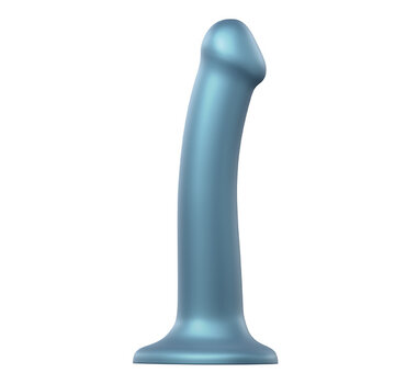 Strap-On-Me Strap-On-Me - Mono Density Dildo Metallic Shine Blauw M