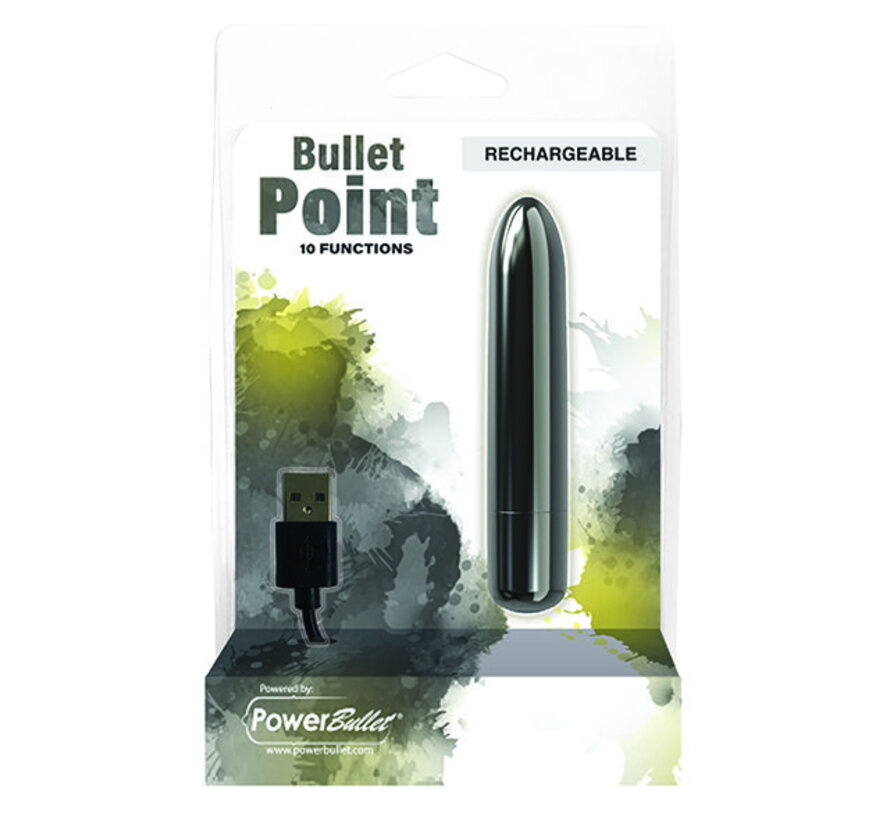 PowerBullet - Bullet Point Vibrator 10 Standen Zwart