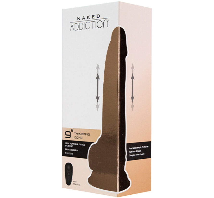 Naked Addiction - Thrusting Dong met Afstandsbediening 23 cm Vanille