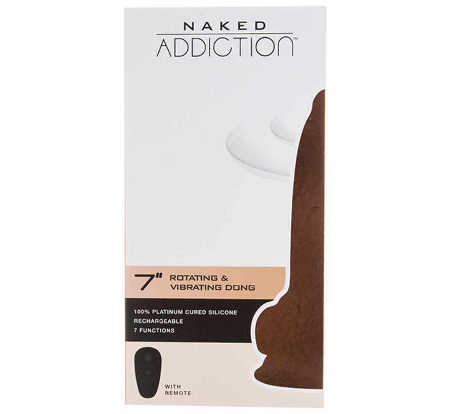 Naked Addiction - Roterende & Vibrerende Dong met Afst. 19 cm Vanille