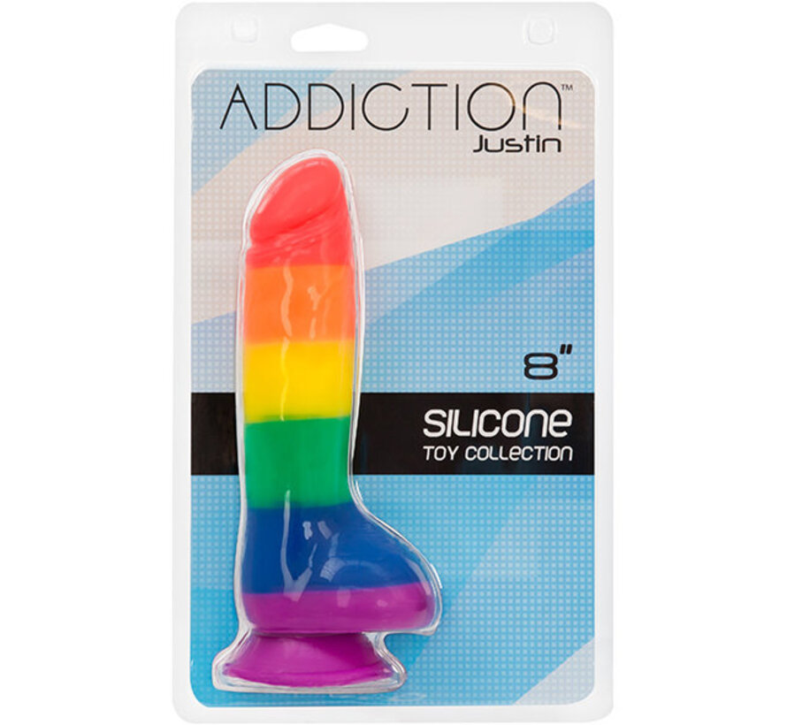 Addiction - Justin 20 cm Dong Regenboog