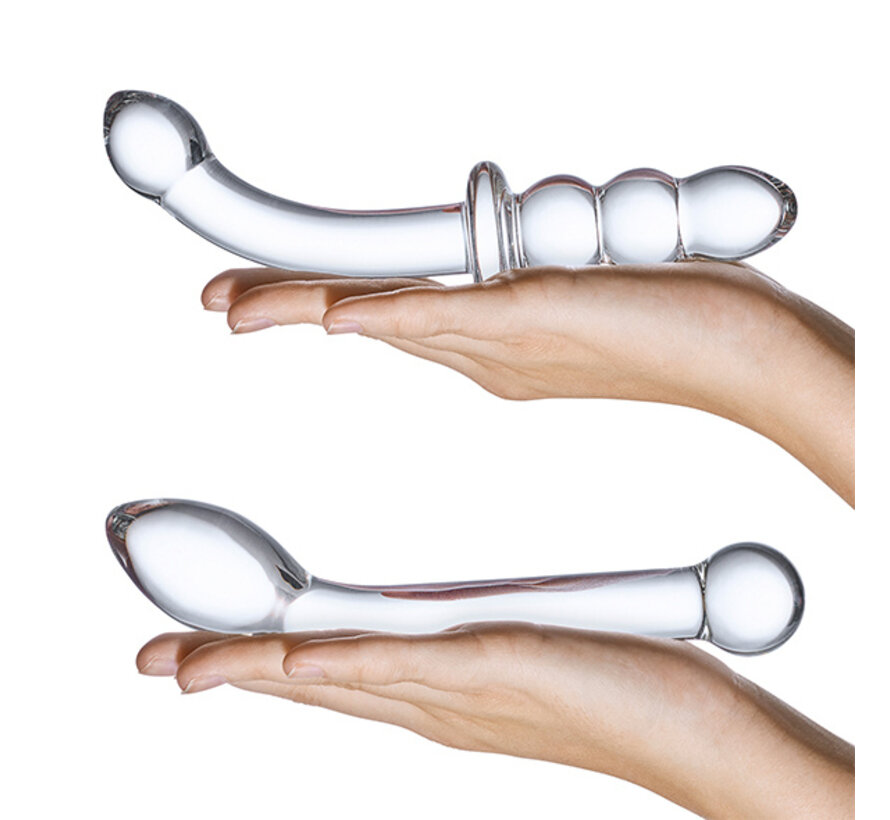 Glas - G-Spot Pleasure Glass Dildo Set 2 st.