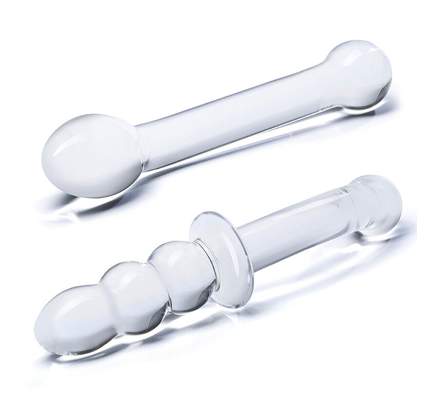 Glas - G-Spot Pleasure Glass Dildo Set 2 st.
