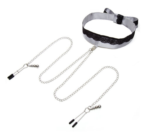 Fifty Shades of Grey Fifty Shades of Grey - Play Nice Satijn & Kant Ketting & Tepelklemmen