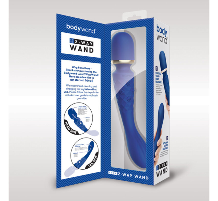 Bodywand - Luxe 2-Way Wand Large Blauw