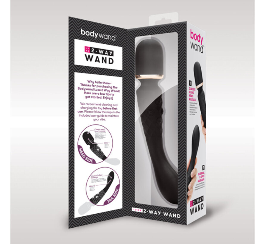 Bodywand - Luxe 2-Way Wand Large Zwart