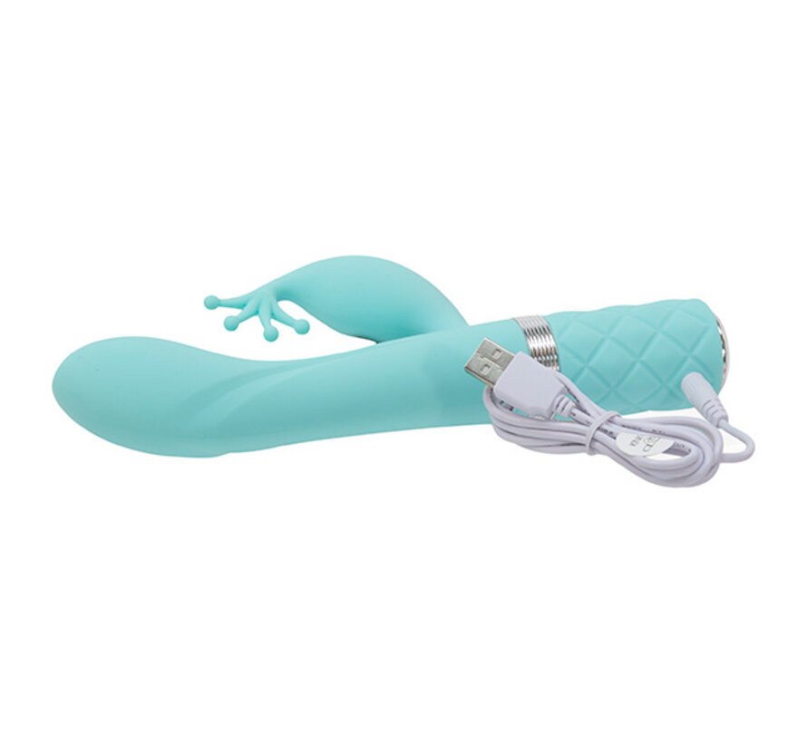 Pillow Talk - Kinky Rabbit & G-Spot Vibrator Blauwgroen