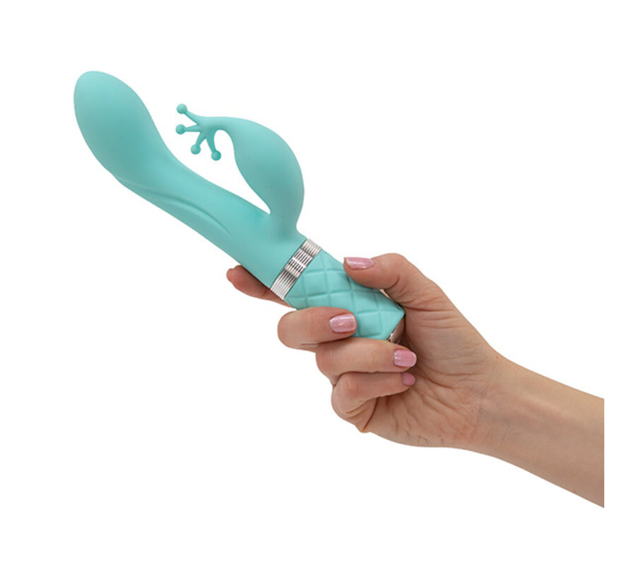 Pillow Talk - Kinky Rabbit & G-Spot Vibrator Blauwgroen