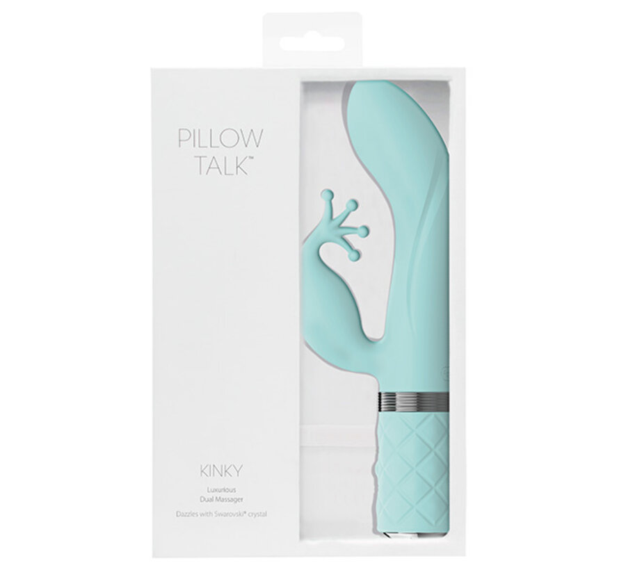 Pillow Talk - Kinky Rabbit & G-Spot Vibrator Blauwgroen