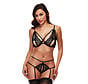 Baci - Strappy Garter Set Zwart M/L