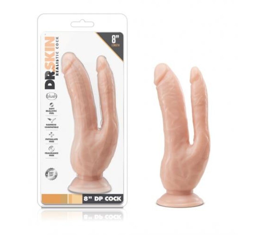 Dr. Skin - Dubbele Dildo 21 cm - Vanilla