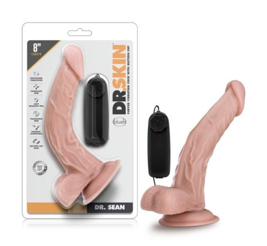 Dr. Skin - Dr. Sean Vibrator Met Zuignap 20 cm - Vanilla