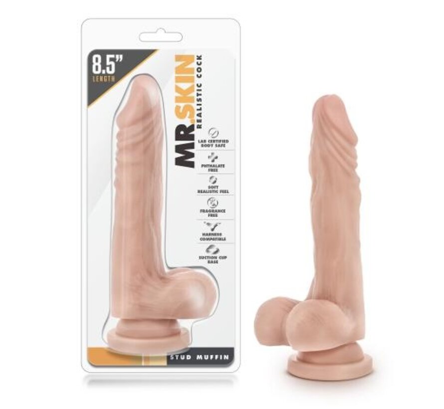 Dr. Skin - Realistische Dildo Met Zuignap 21 cm - Beige