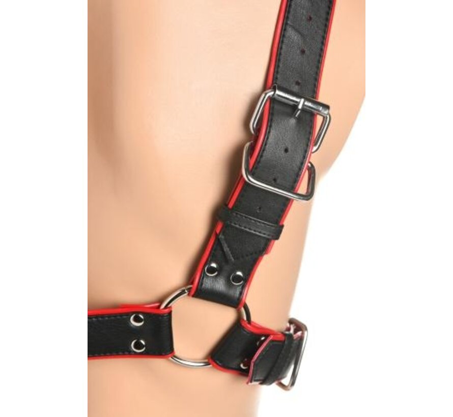 Heathen Harness L/XL - Zwart, Rood