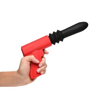 Master Series Stotende Pistool Vibrator - Zwart/Rood