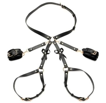 Strict Bondageharnas met strikken XL/2XL - Zwart