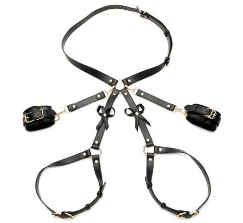 Strict Bondageharnas met strikken XL/2XL - Zwart