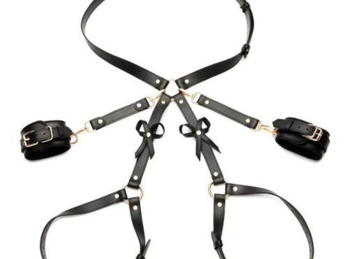 Strict Bondageharnas met strikken XL/2XL - Zwart