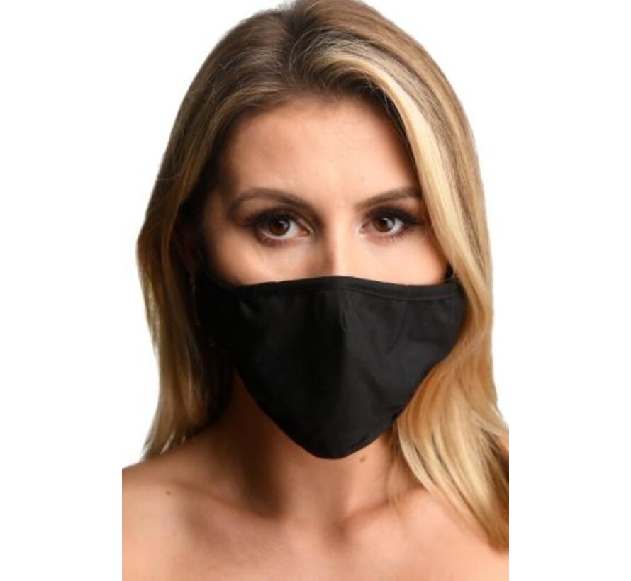 Mouth-Full Dildo Gezichtsmasker - Zwart