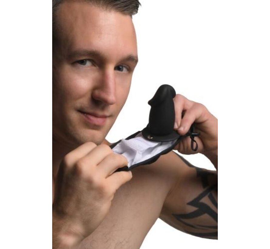 Mouth-Full Dildo Gezichtsmasker - Zwart