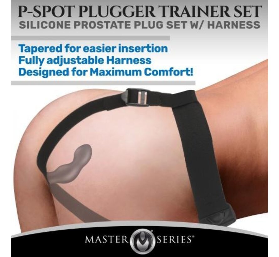 P-Spot Plugger Prostaat Plug Set Met Harnas