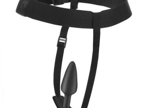 Master Series Bum-Tastic Anaal Plug Set met Harnas - Zwart
