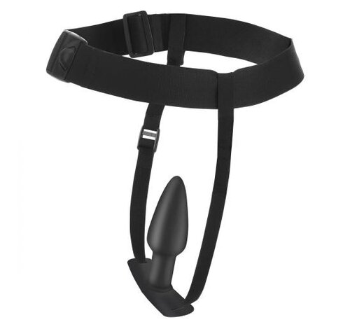 Master Series Bum-Tastic Vibrerende Anaal Plug met Harnas & Afstandsbediening