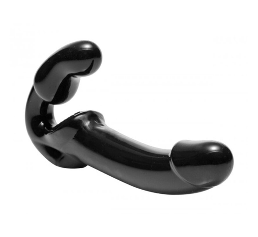 Strapless Voorbind Dildo - Zwart