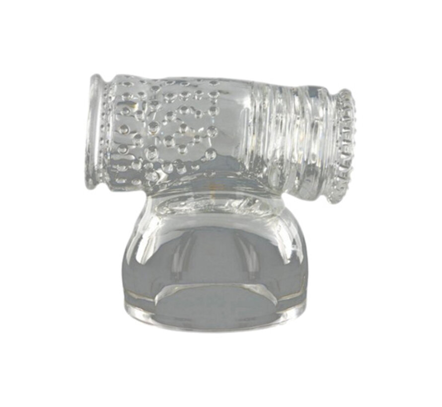 Wand Essentials - Opzetstuk met Masturbator - Clear