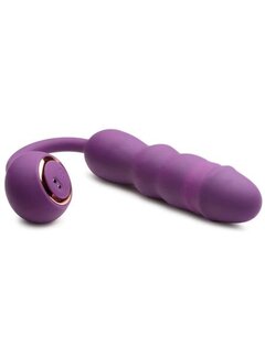 Thru Thumper Stotende Siliconen Vibrator met Afstandsbediening