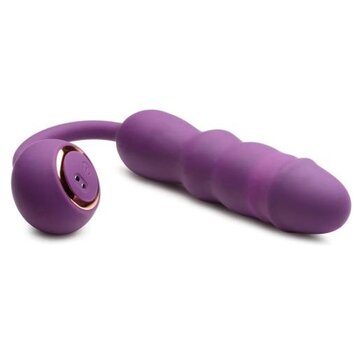 Thru Thumper Stotende Siliconen Vibrator met Afstandsbediening