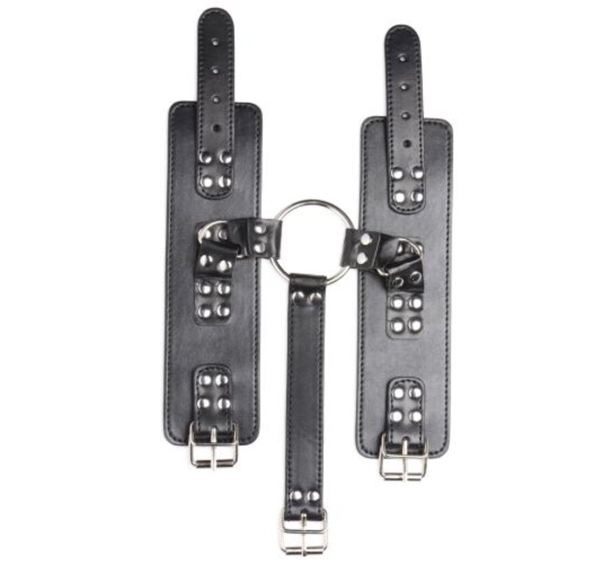 Halsband Met Polsboeien Restraint Set - Zwart