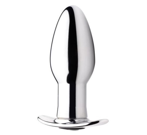 Master Series Chrome Blast Oplaadbare Buttplug Met Afstandsbediening - Klein