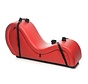 Kinky Seks Sofa Met Boeien en Positie Kussens - Zwart/Rood