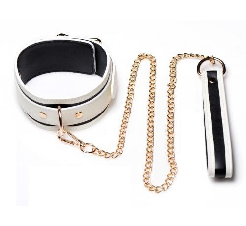 Master Series Kink in the Dark - Glow In De Dark Halsband Met Riem