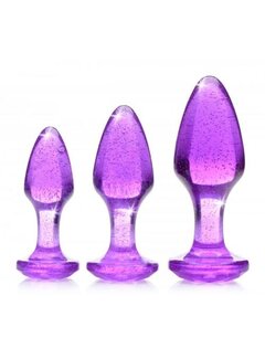 Booty Sparks Glitter Gem Anaalplug Set - Paars