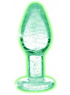 Booty Sparks Glow-in-the-Dark Anaalplug Van Glas - Small