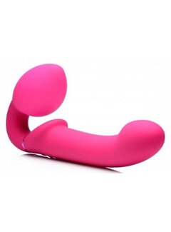 Strap U G-Pulse Vibrerende Strapless Dildo Met Afstandsbediening- Roze