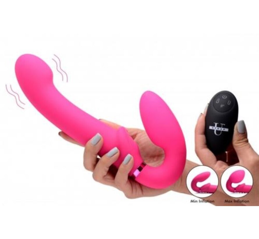 G-Pulse Vibrerende Strapless Dildo Met Afstandsbediening- Roze