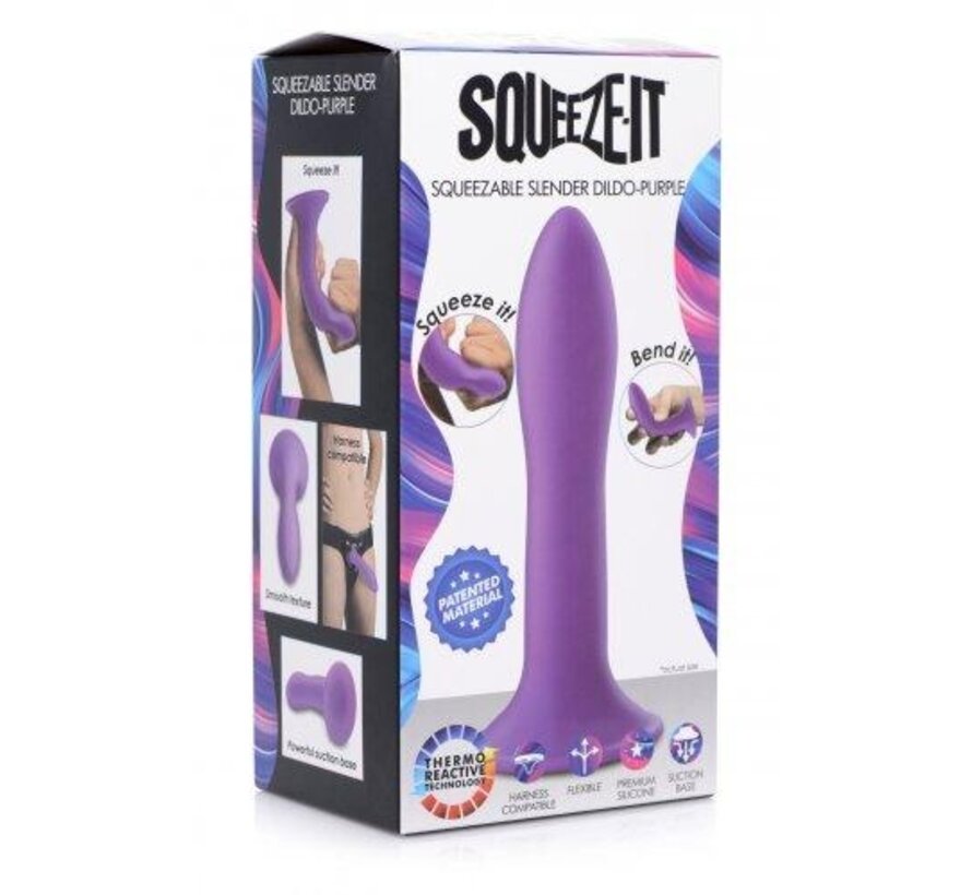 Squeeze-It Siliconen Dildo - Paars