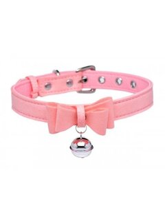 Master Series Golden Kitty Collar Met Kattenbelletje - Roze