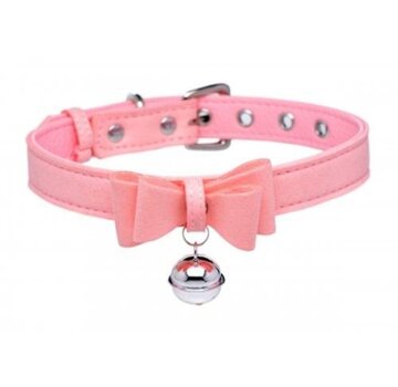 Master Series Golden Kitty Collar Met Kattenbelletje - Roze