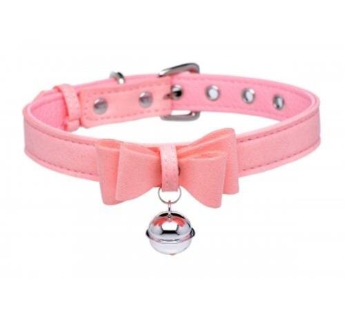 Master Series Golden Kitty Collar Met Kattenbelletje - Roze