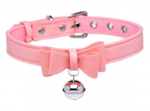 Master Series Golden Kitty Collar Met Kattenbelletje - Roze