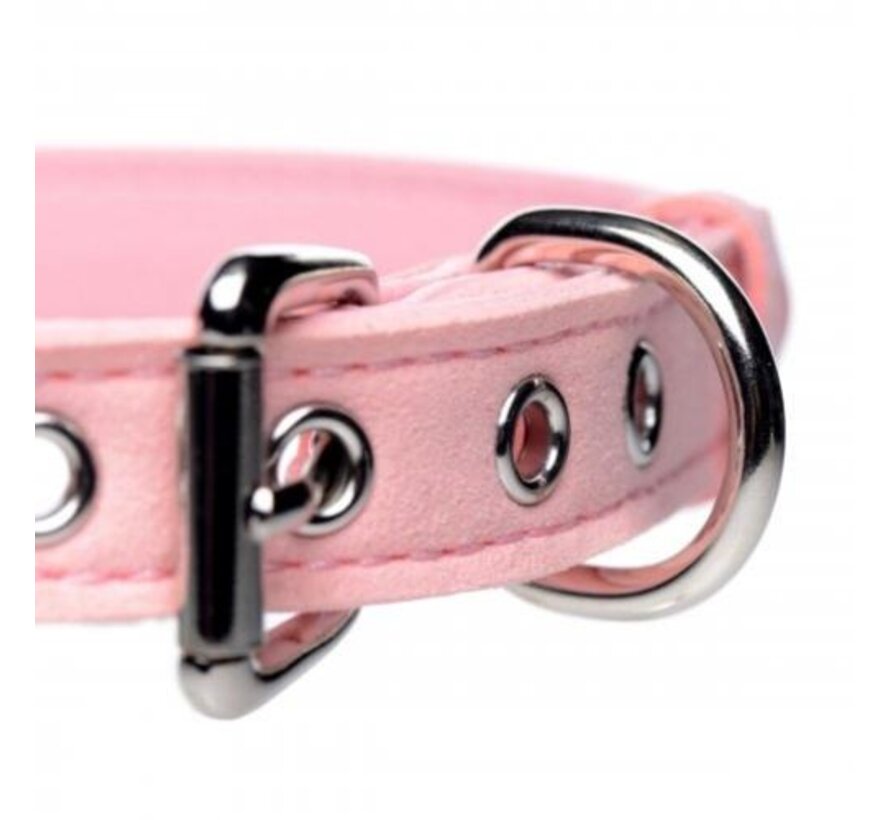 Golden Kitty Collar Met Kattenbelletje - Roze