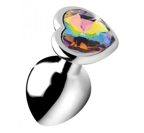 Booty Sparks Rainbow Heart Buttplug - Middel