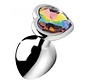 Rainbow Heart Buttplug - Middel