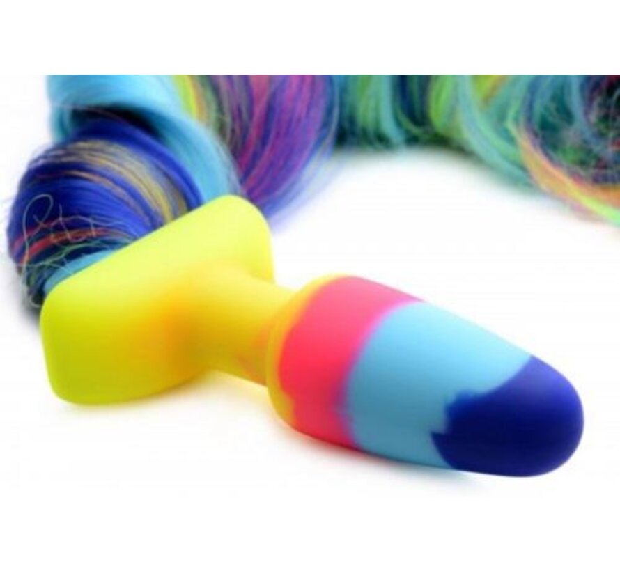 Rainbow Unicorn Anaal Plug met Staart