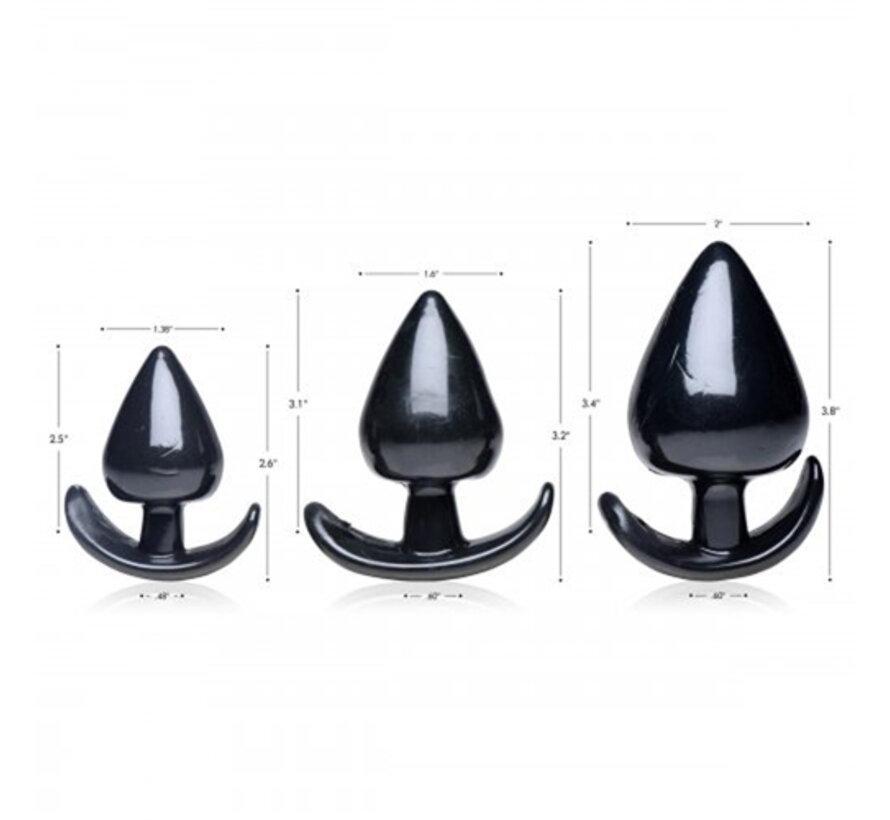 Triple Spades Driedelige Buttplug Set