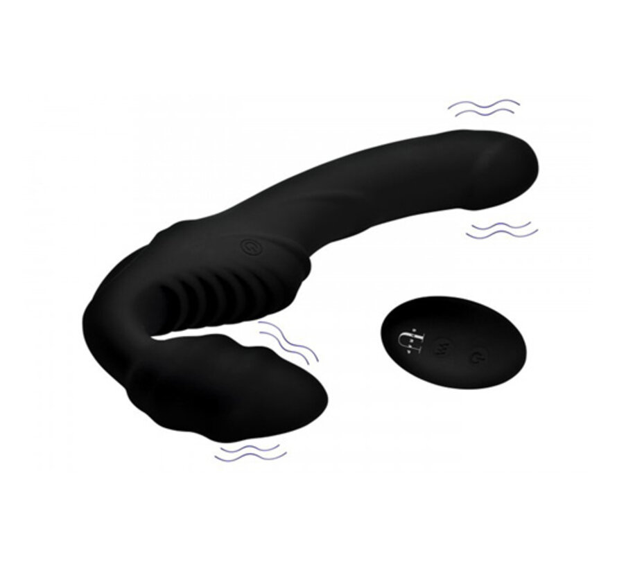 Pro Rider Strapless Strap-on Vibrator - Zwart